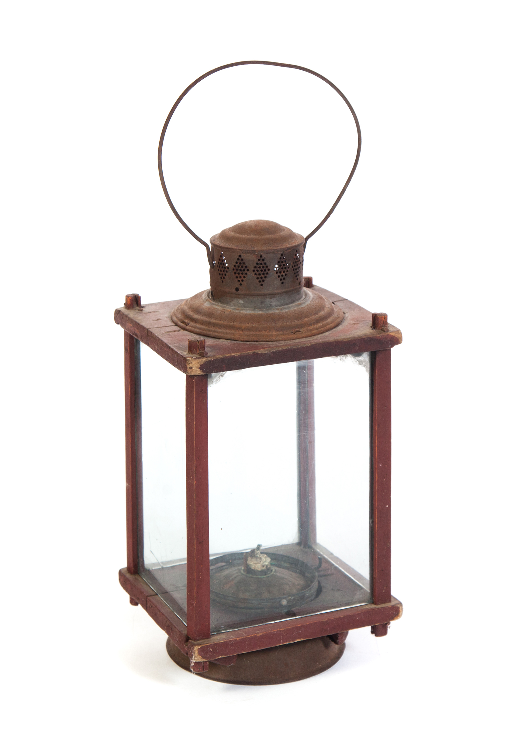 Appraisal: BARN LANTERN American or European th century Typical wooden frame