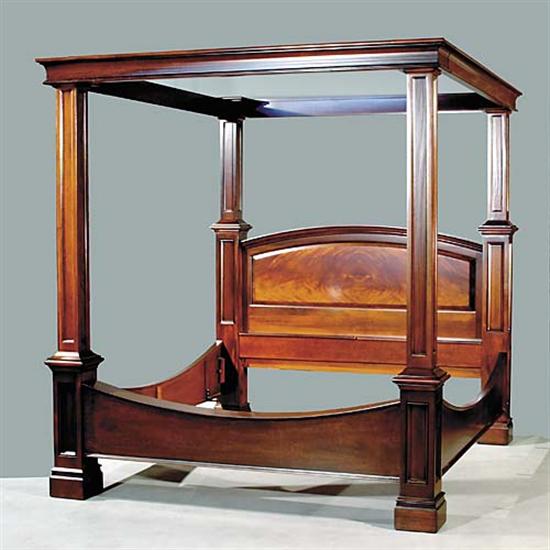 Appraisal: Mahogany railroad baron's bed by M Craig th centuryking size