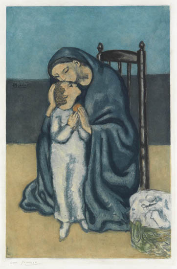 Appraisal: PABLO PICASSO after Maternit Color aquatint and etching x mm