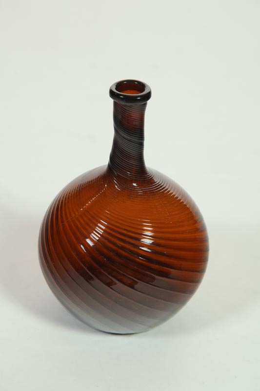 Appraisal: BLOWN GLASS BOTTLE Zanesville Ohio st half th century Good