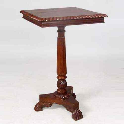 Appraisal: An Anglo Indian Mahogany Square Tilt-Top Side Table th century