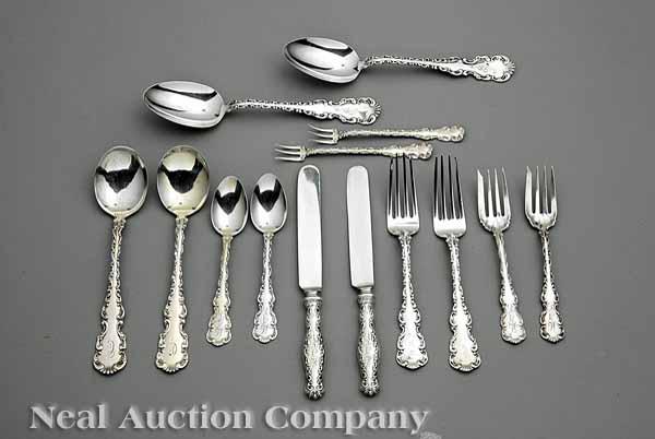 Appraisal: An Antique American Sterling Silver Flatware Service in the Louis