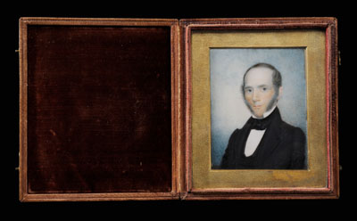 Appraisal: Attributed to Andrew Bascom Massachusetts active - miniature portrait of