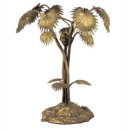 Appraisal: Continental Gilt-Metal Palm Tree Form Centerpiece Estimate -