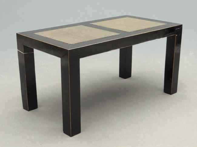 Appraisal: Asian coffee table with marble inserts '' W '' D