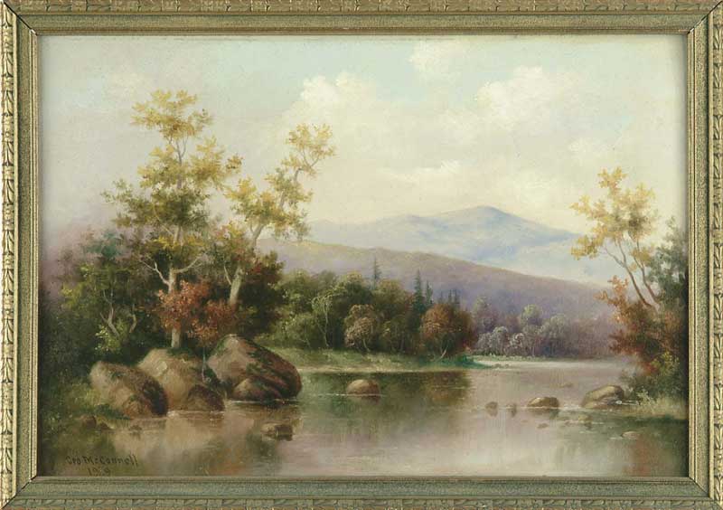 Appraisal: GEORGE MCCONNELL American - SACO RIVER Oil on board scene