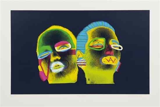 Appraisal: Ed Paschke American - Indigo Deux with title page serigraph