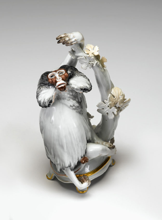 Appraisal: Large Meissen figure of a baboon th century Modeled as