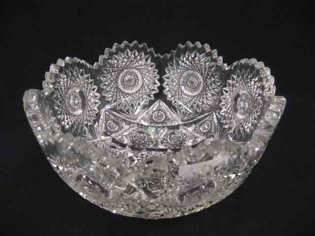 Appraisal: Cut Glass Bowl brilliant period outstanding eight point star with