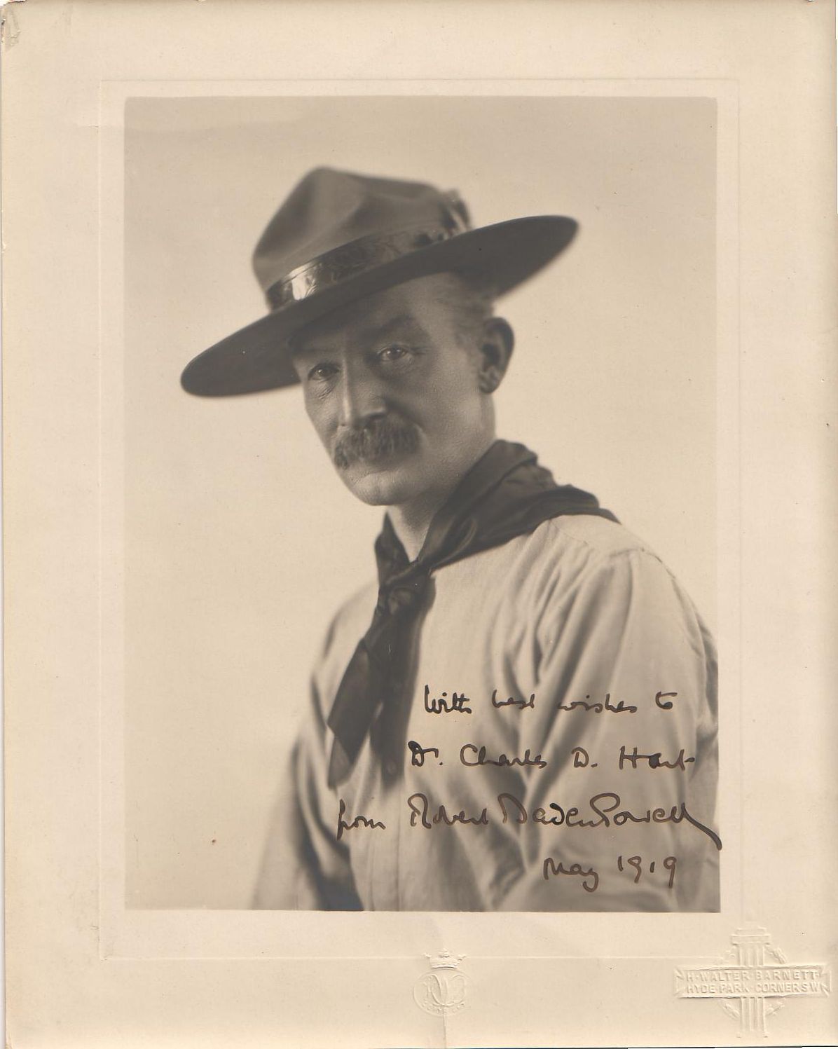 Appraisal: BADEN-POWELL ROBERT S S Photograph Signed and Inscribed to Dr