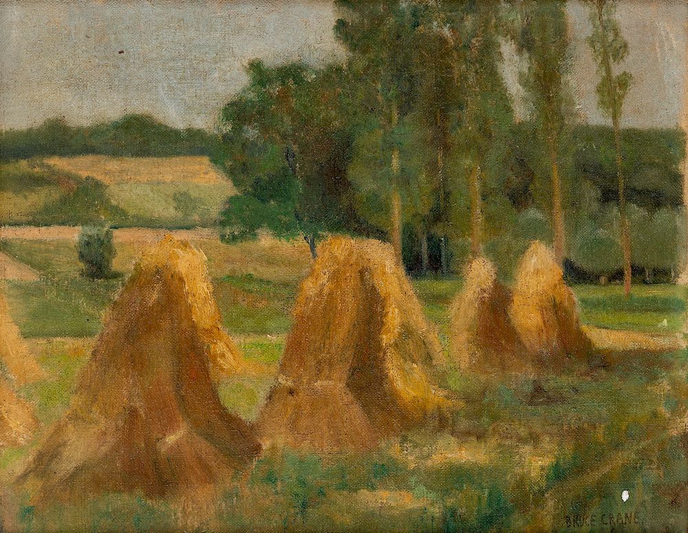 Appraisal: BRUCE CRANE AMERICAN - BRUCE CRANE AMERICAN - Haystacks oil