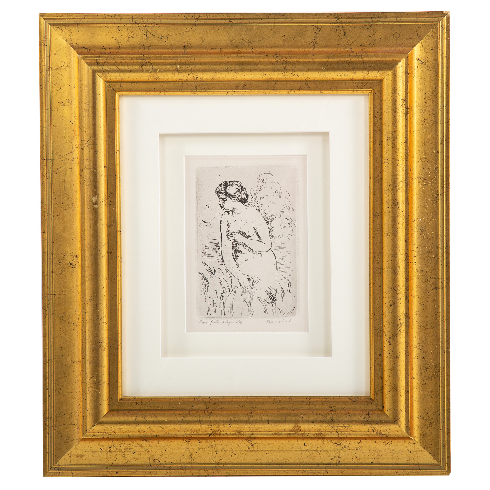 Appraisal: PIERRE-AUGUSTE RENOIR BAIGNEUSE ETCHING French - Etching inscribed Renoir lr