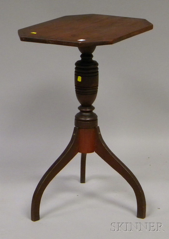 Appraisal: Cherry Candlestand with Spider Legs