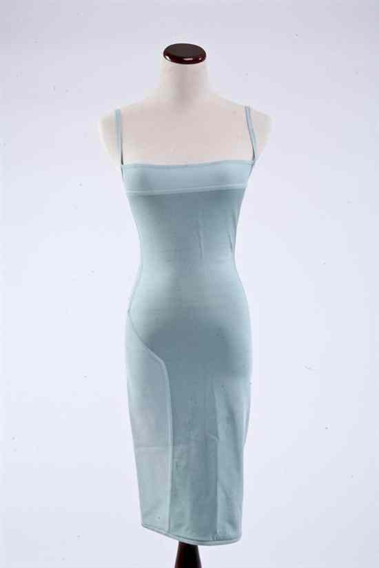 Appraisal: HERV L GER SEA GREEN DRESS Size FR US