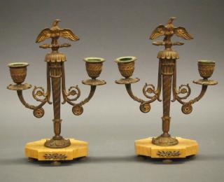 Appraisal: Pr French candelabra A pair of late th century French