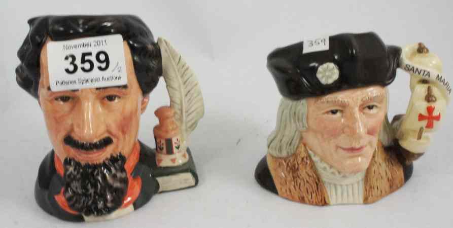 Appraisal: Royal Doulton Small Character Jugs Charles Dickens D and Christopher