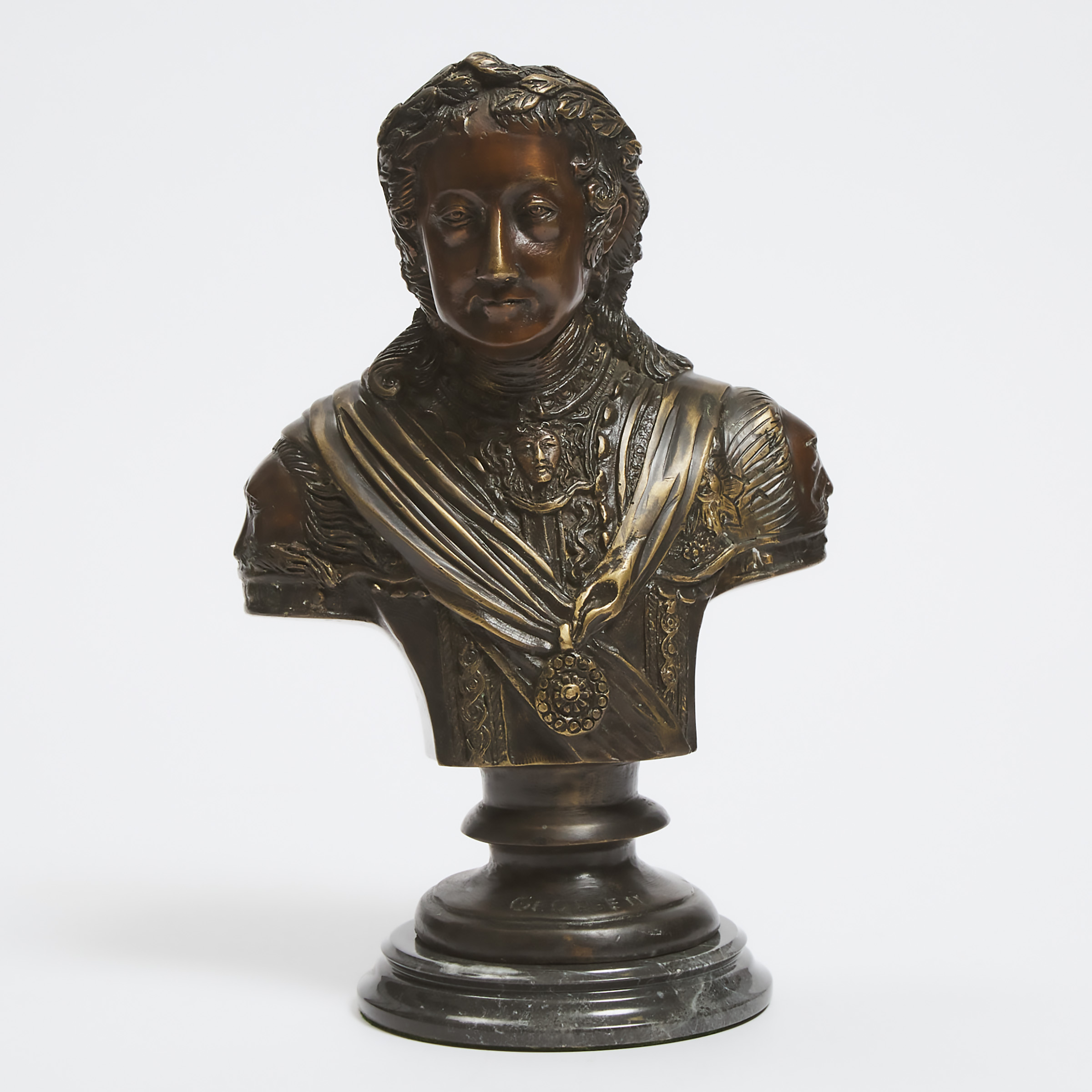 Appraisal: Patinated Bronze Bust of George II th century after John