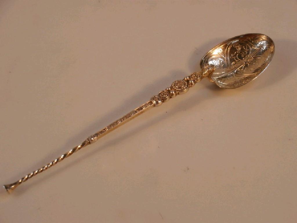 Appraisal: An Edwardian silver copy of The Coronation anointing spoon Birmingham