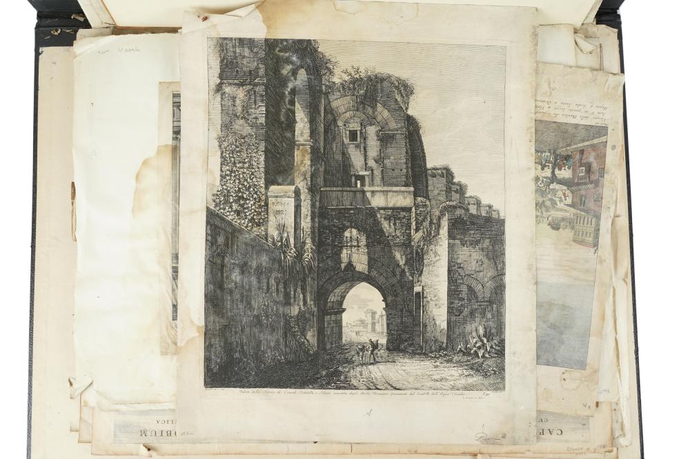 Appraisal: PORTFOLIO OF ETCHINGS AND ENGRAVINGSincluding city views and maps Condition