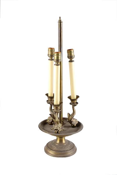 Appraisal: A brass table lamp height in diameter in