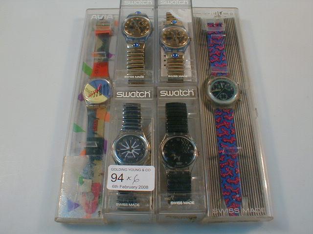 Appraisal: Six Swatch watches