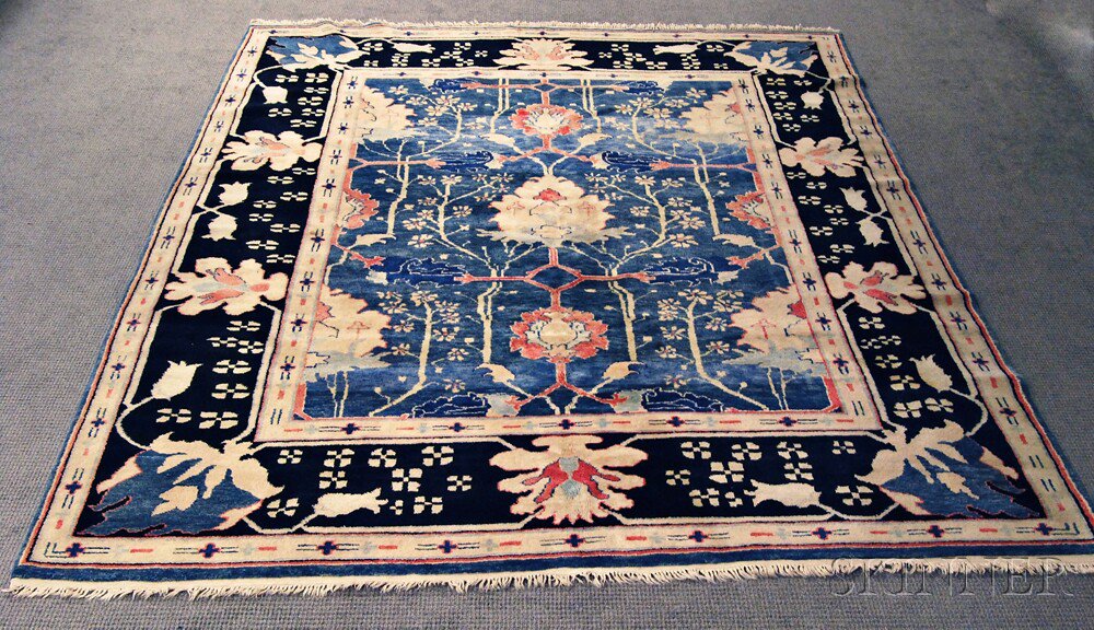 Appraisal: Oriental-Style Carpet contemporary several minor areas of staining at left