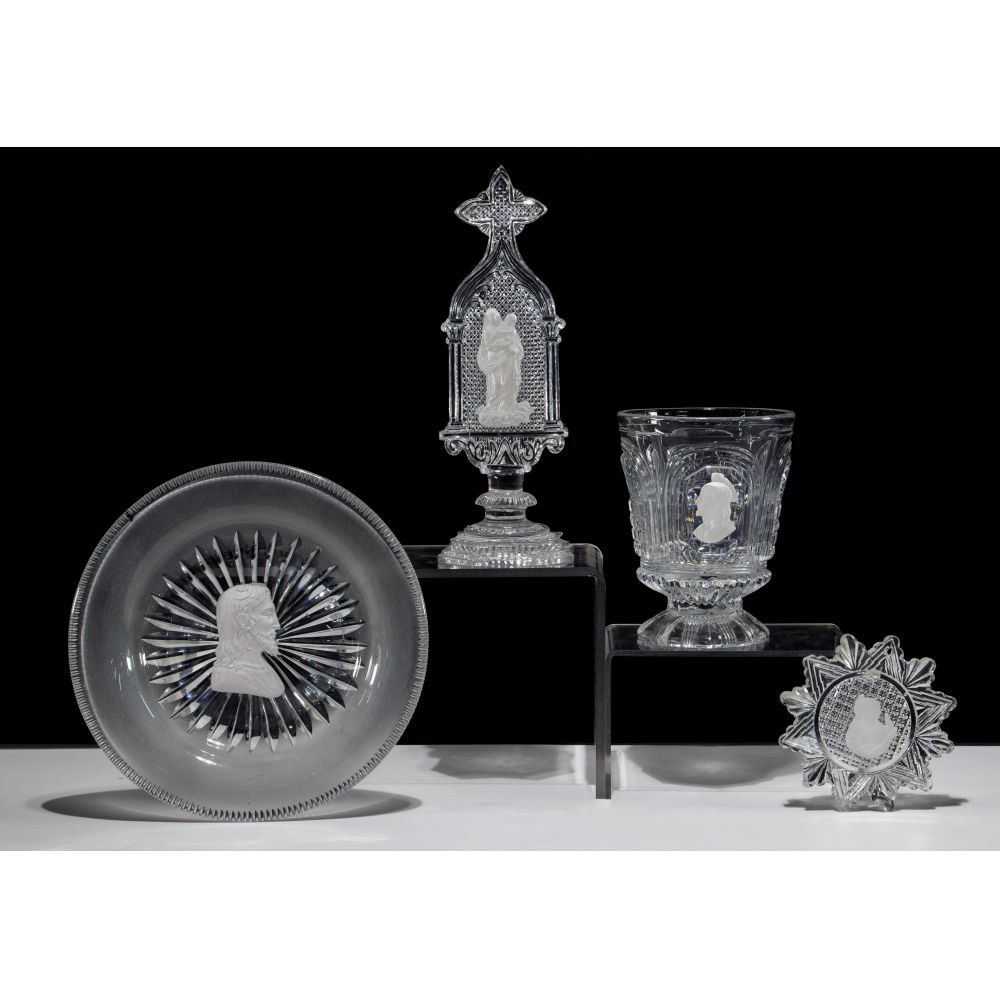 Appraisal: ATTRIBUTED TO BACCARAT SULPHIDE GLASS ASSORTMENT items including various mold