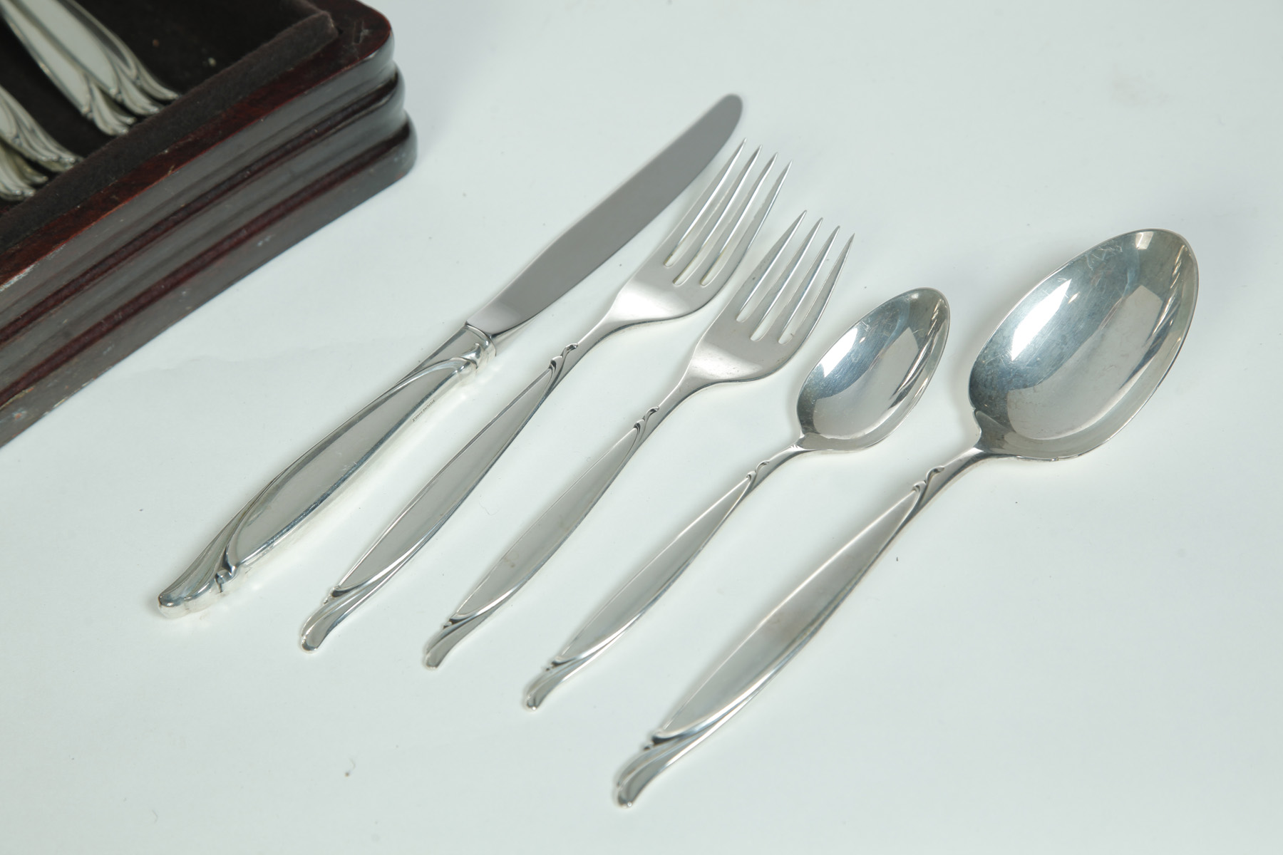 Appraisal: HEIRLOOM SENTIMENTAL PATTERN STERLING FLATWARE American nd half- th century