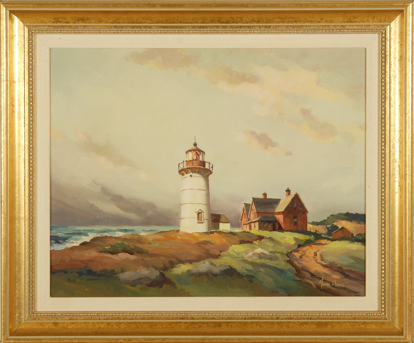 Appraisal: JOHN CUTHBERT HAREAmerican - Nobska Light - Cape Cod Signed