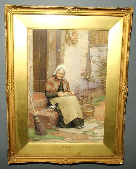 Appraisal: Wilson Charles Edward UK - watercolor painting of a woman