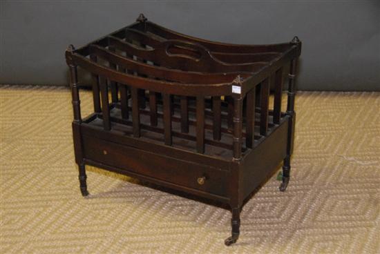 Appraisal: ENGLISH TH C -STYLE MAHOGANY CANTERBURY H Provenance From a