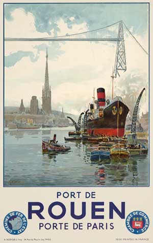 Appraisal: M PELLERIER DATES UNKNOWN PORT DE ROUEN x inches x