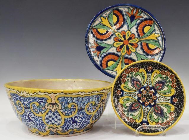 Appraisal: lot of Talavera earthenware tableware Mexico comprising Ysauro Uriarte large