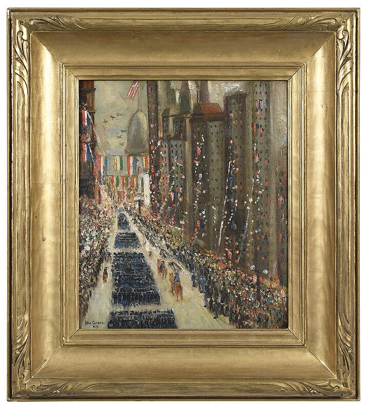 Appraisal: John Greer American th century Parade New York signed lower