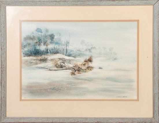 Appraisal: Chevis Clark South Carolina b SAND DUNES COASTAL CAROLINA watercolor