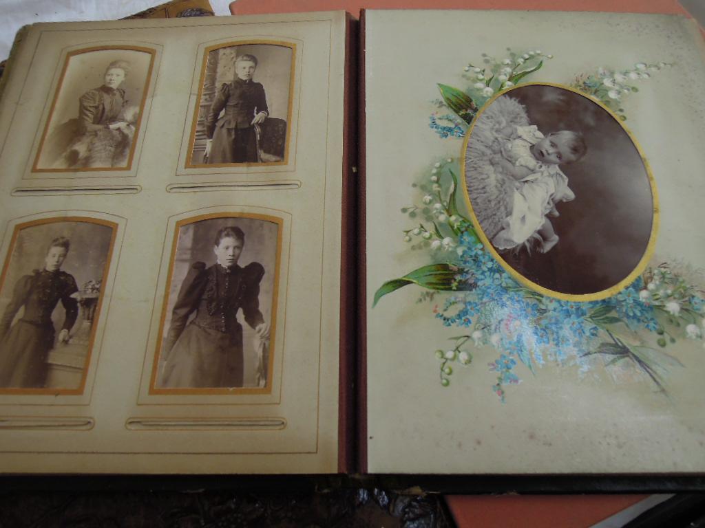 Appraisal: Two late Victorian photograph albums and contents containing family portrait