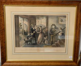 Appraisal: Currier Ives large folio hand colored lithograph drawn by Parsons