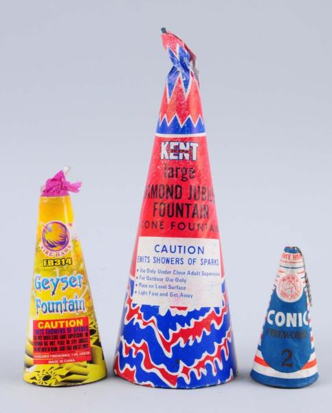 Appraisal: Lot Of Fountain Fireworks This lot includes Kent Jubilee Fountain