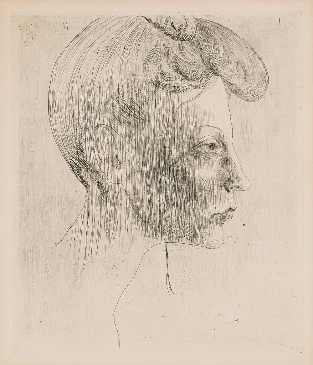 Appraisal: PABLO PICASSO Spanish - Tete de Femme de Profil from