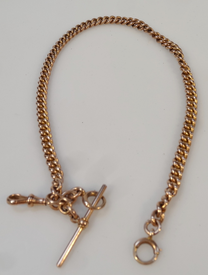 Appraisal: A Victorian Albert watch chain with 'S' curb links and