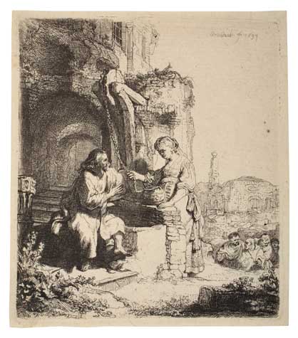 Appraisal: REMBRANDT VAN RIJN Christ and the Woman of Samaria among