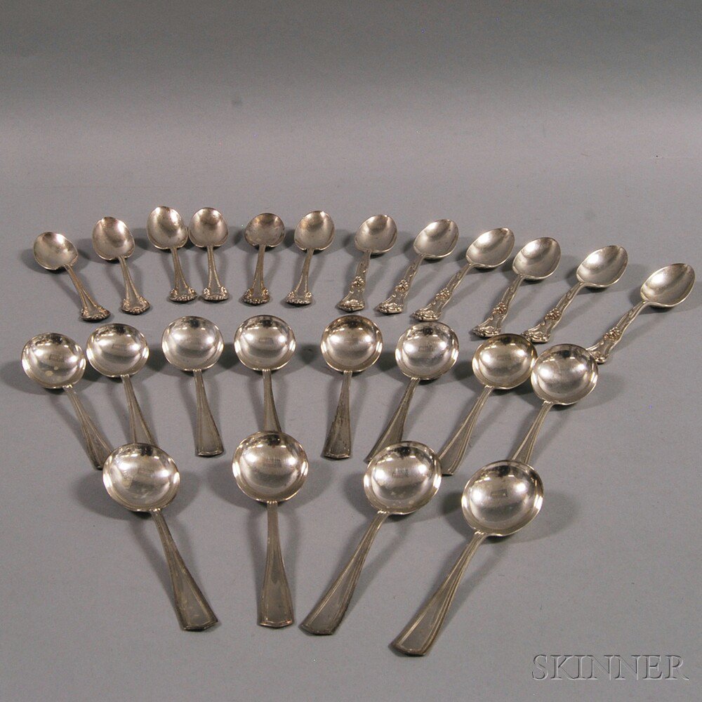 Appraisal: Twenty-four Sterling Silver Spoons twelve International Brandon bouillon spoons six