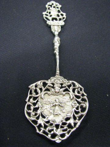 Appraisal: Sterling Silver Bon Bon Spoon elaborate Dutch style by Marshall