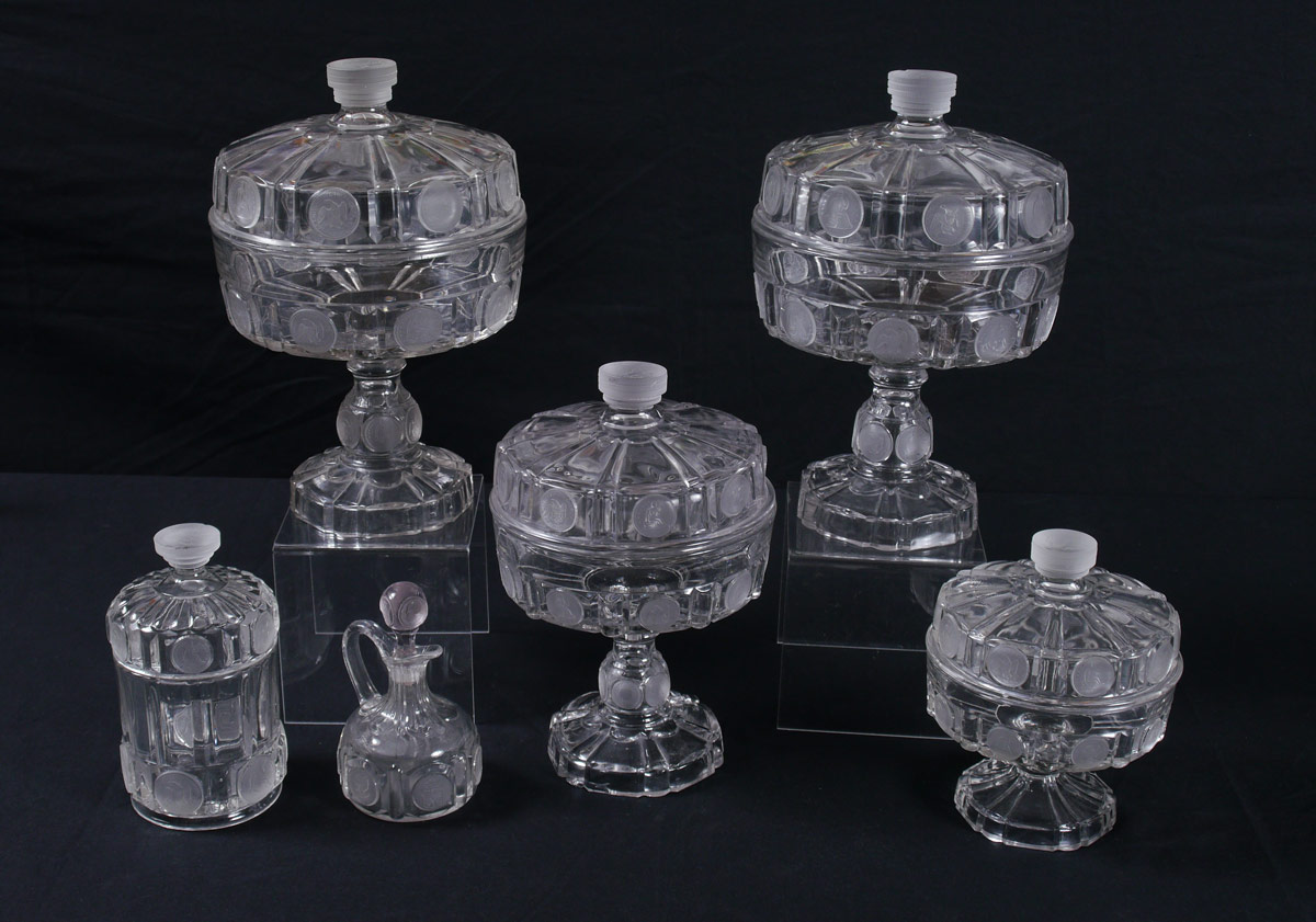 Appraisal: PIECE EAPG US COIN GLASS To include a '' cruet