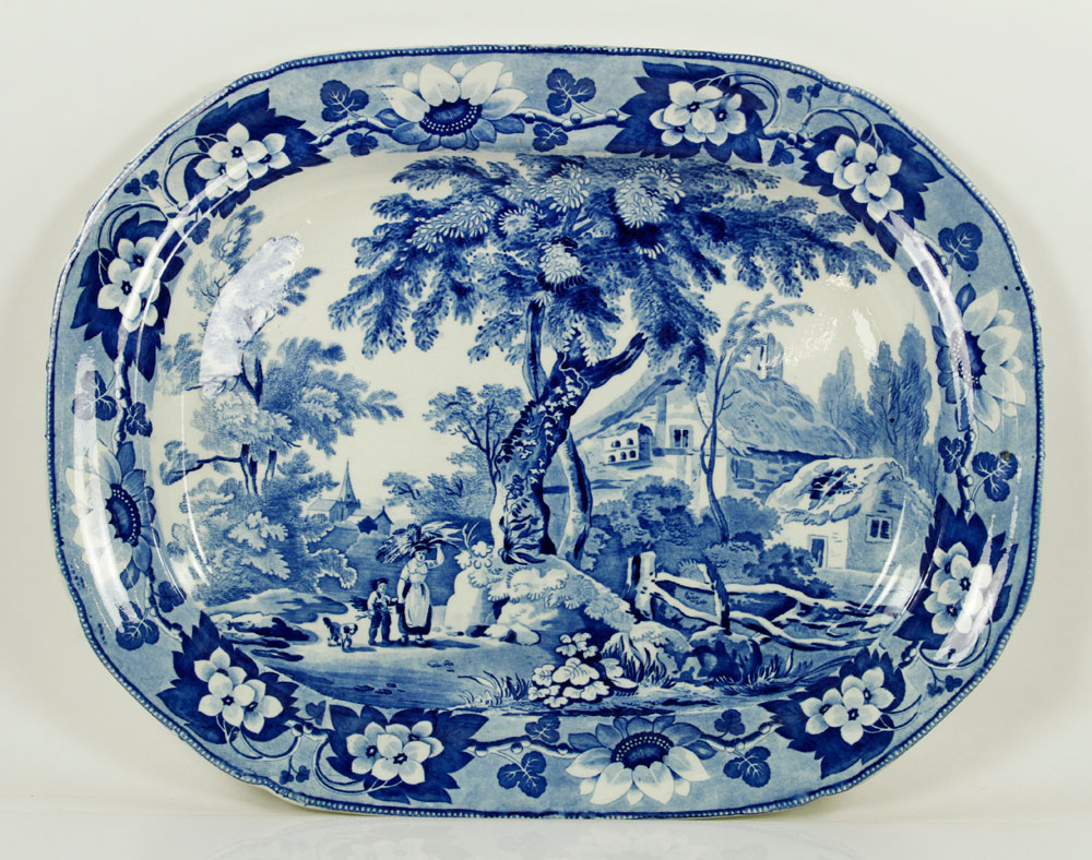 Appraisal: - th C Davenport Transfer Platter th C English Davenport