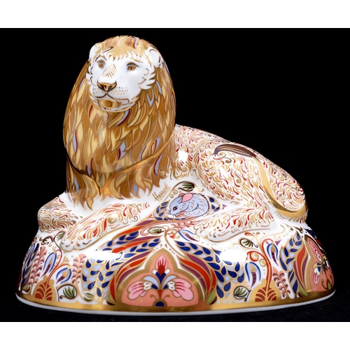 Appraisal: A Royal Crown Derby Lion paperweight exclusive Signature Edition for