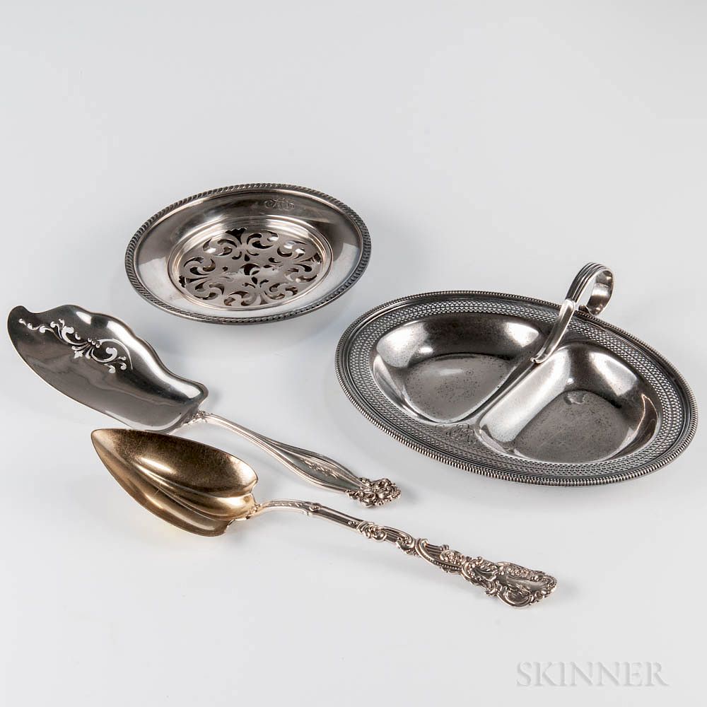 Appraisal: Four Pieces of American Sterling Silver Tableware Four Pieces of