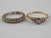 Appraisal: A yellow and white metal diamond ring stamped k- k