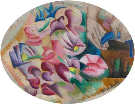 Appraisal: BAILLY ALICE Geneva - Lausanne Bouquet circa Gouache on board