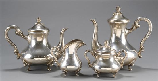 Appraisal: Emil Hermann German silver tea service c - Each piece